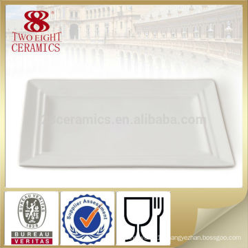 Porcelain rectangular long plates ceramic dinner plate